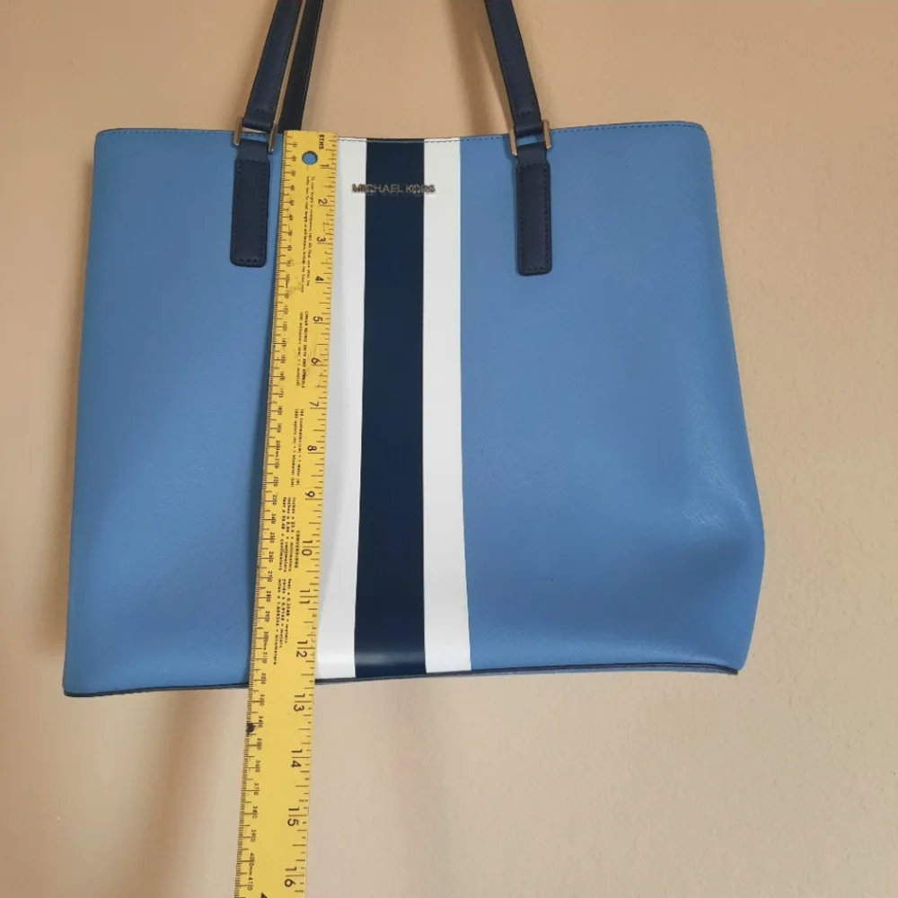 Michael Kors Blue and White Tote Bag